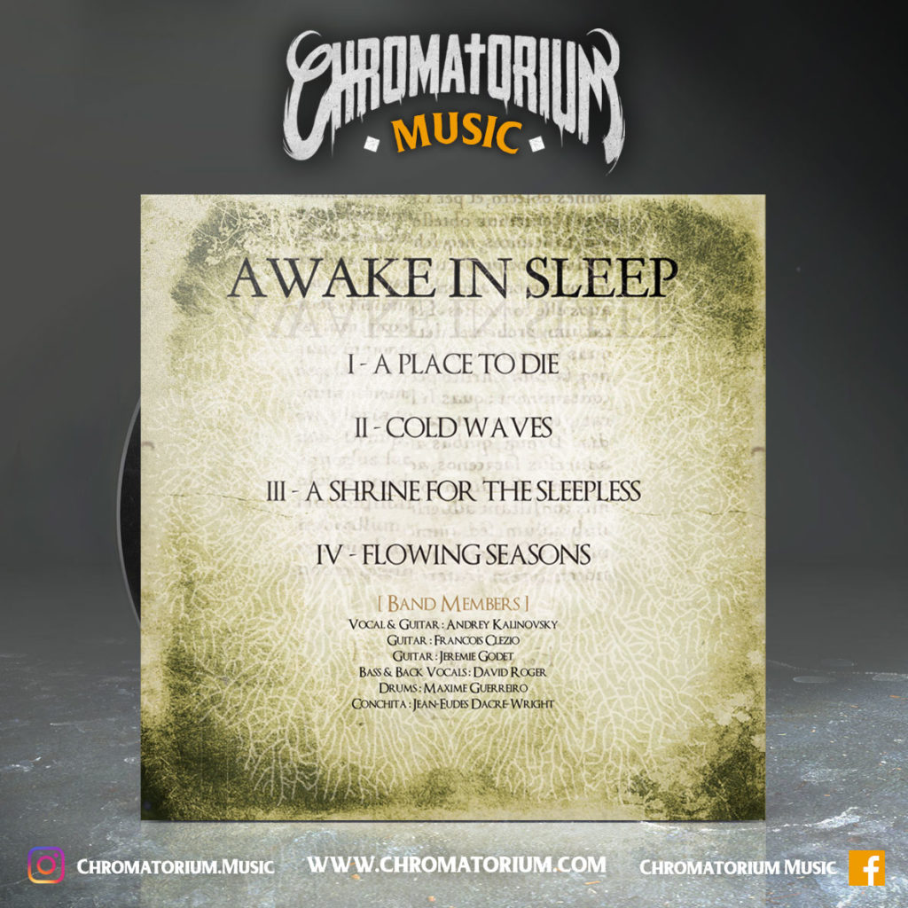 artwork-album-metal-sludge-awake-in-sleep-chromatorium-music-graphiste-design artwork illustration du back du groupe de metal sludge prog awake in sleep pour l'album eponyme fait par le chromatorium
