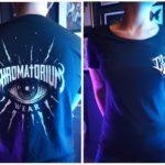 présentation t-shirt noir chromatorium wear avec oeil eye pour groupe metal extreme