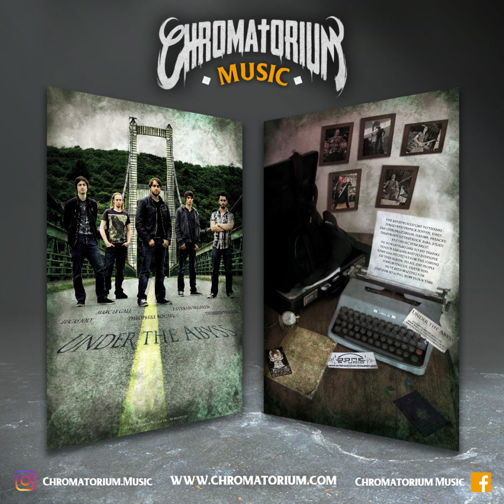 artwork-album-metal-thrash-under-the-abyss-a-wavering-path-chromatorium-music-graphiste-design Livret booklet illustré du groupe de metal death thrash under the abyss pour l'album a wavering pathfait par le chromatorium