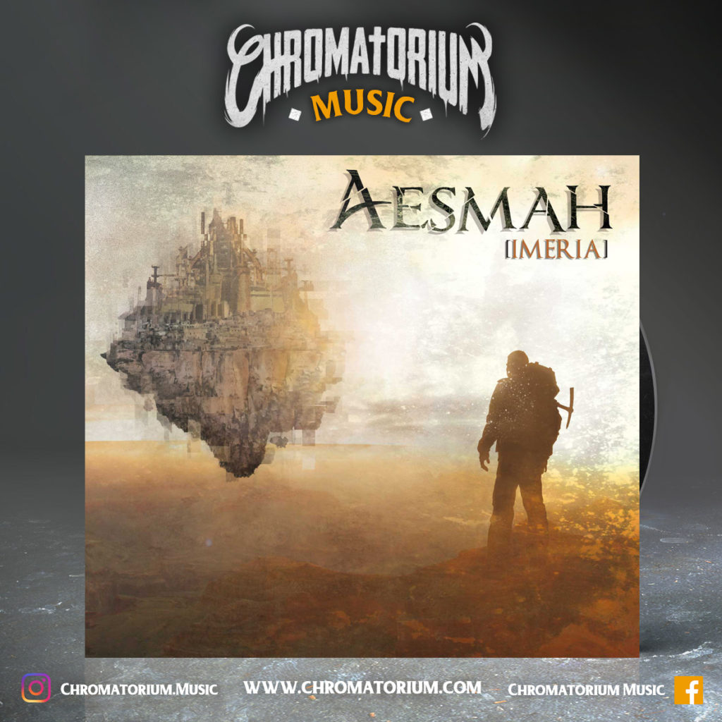 artwork-album-metal-melodic-death-aesmah-imeria-chromatorium-music-graphiste-design artwork illustration de la cover du groupe de metal death melodic aesmah pour l'album imeria fait par le chromatorium