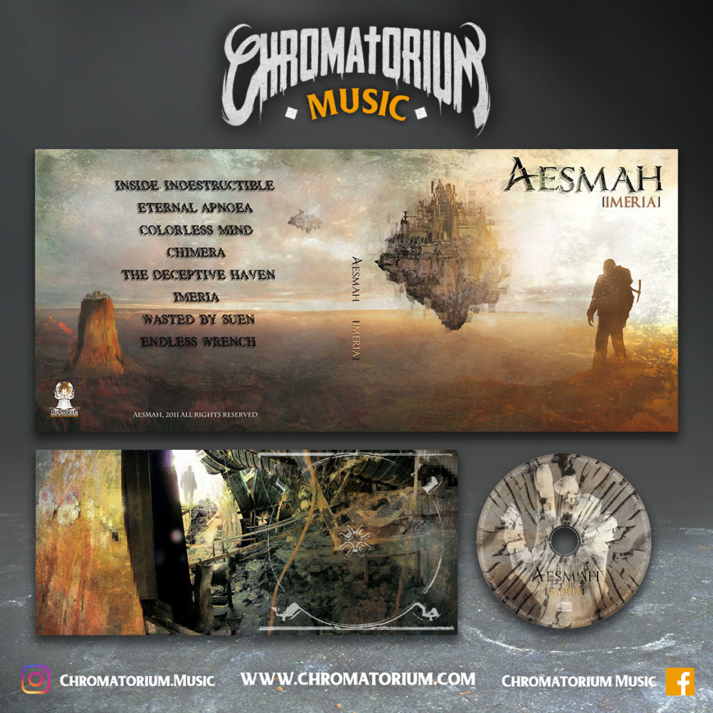 artwork-album-metal-melodic-death-aesmah-imeria-chromatorium-music-graphiste-design artwork illustration de la cover du groupe de metal death melodic aesmah pour l'album imeria fait par le chromatorium