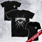 t-shirt noir avec impression sérigraphie oeil eye tattoo