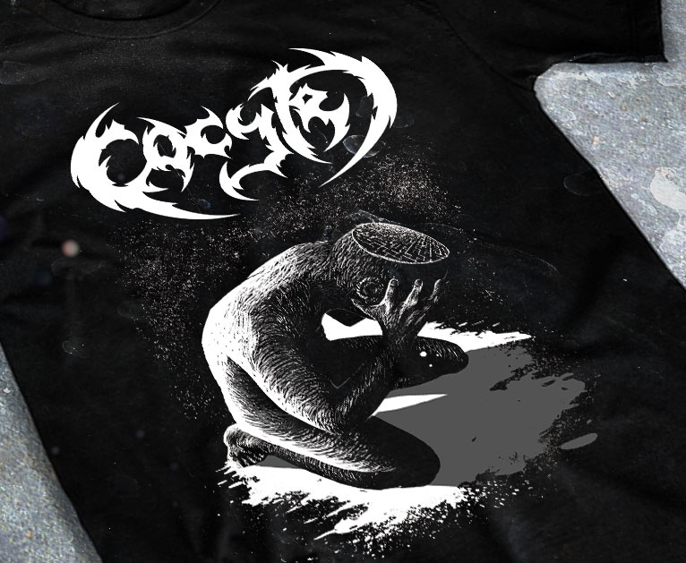 merchandising clothing du t-shirt noir du groupe de metal deathcore cocyte pour l'album fait par le chromatorium