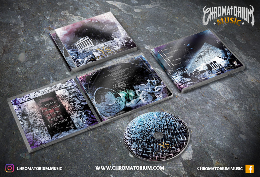 artwork-album-metal-death-ys-theory-chromatorium-music-graphiste-design artwork complet illustration de l'ensemble du groupe de metal death ys theory pour l'album fait par le chromatorium