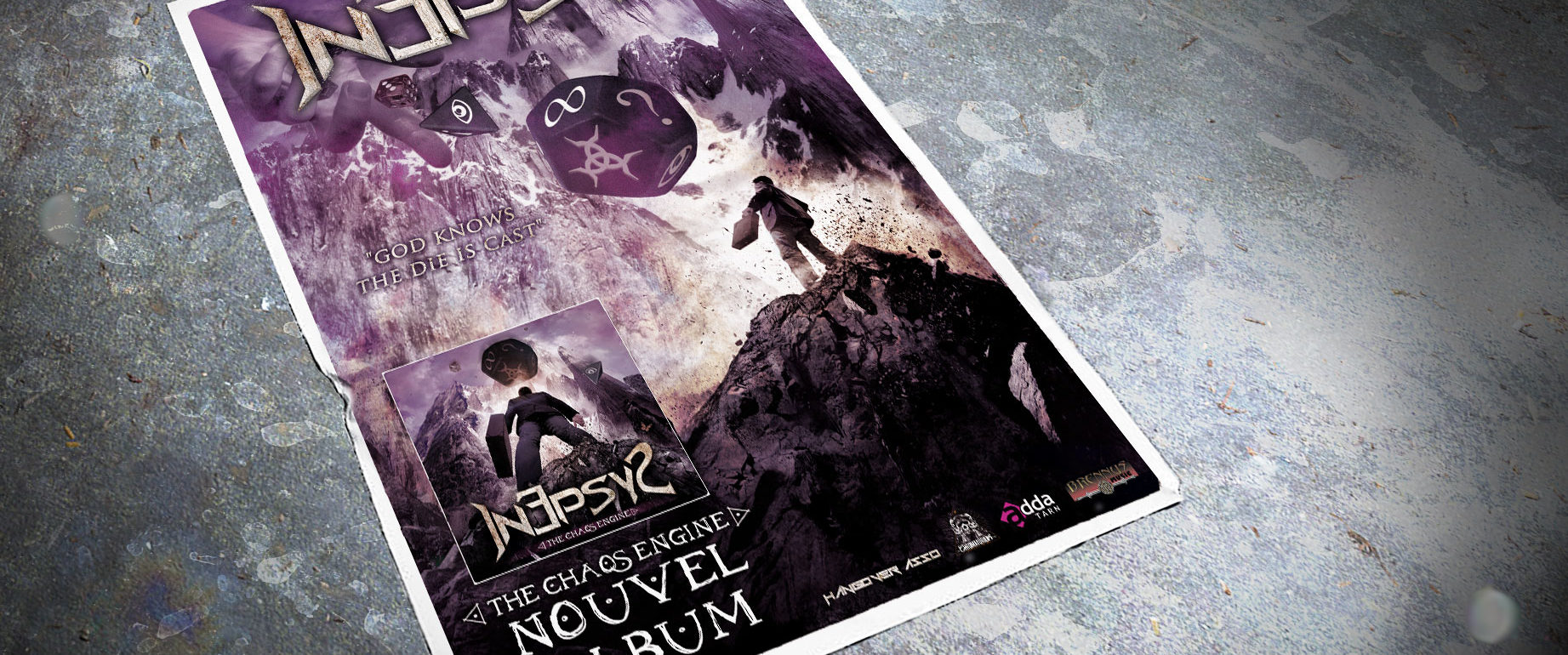 affiche illustration de la cover de la promo inepsys de metal prog fait par le chromatorium