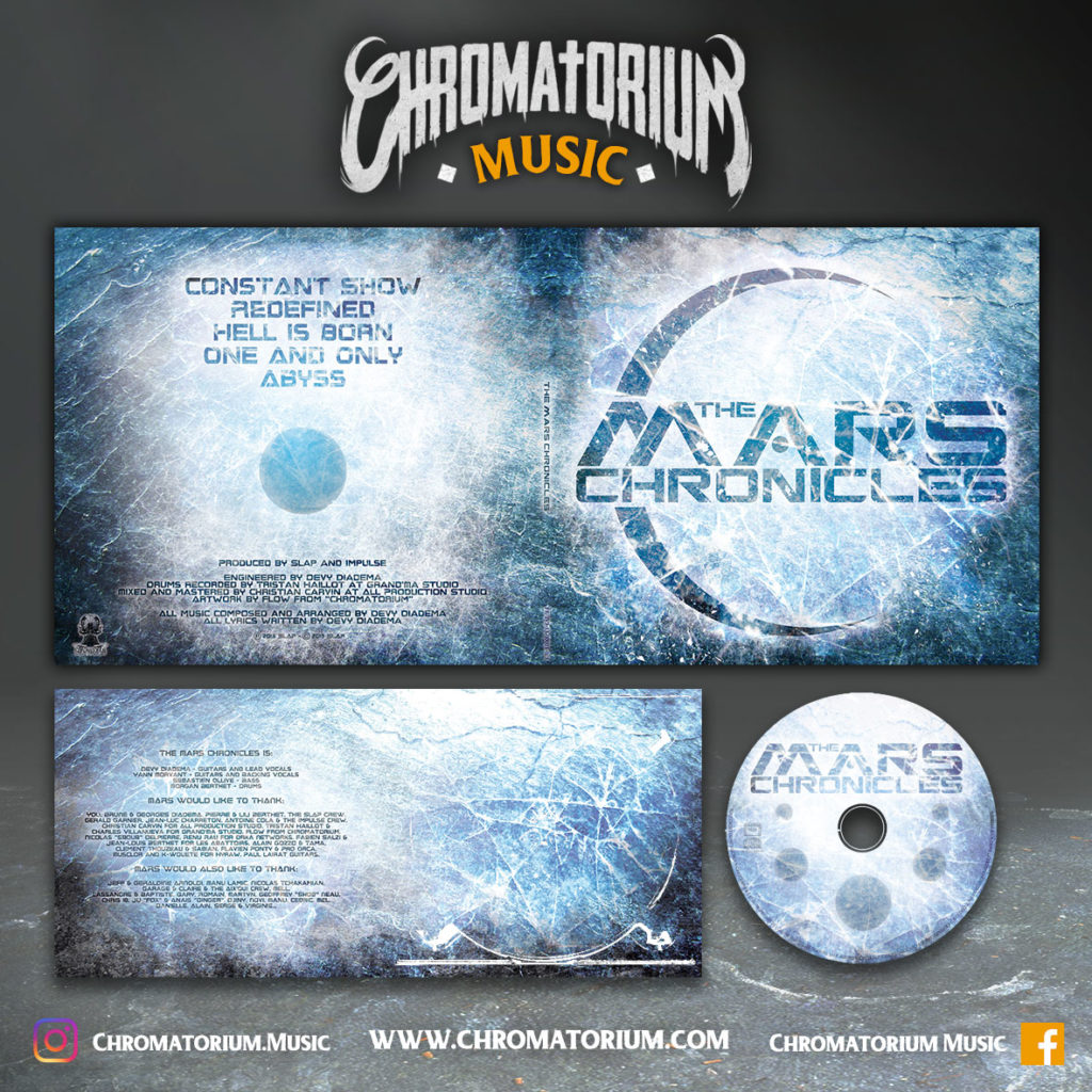artwork-album-metal-alternatif-the-mars-chronicles-chromatorium-music-graphiste-design Livret booklet illustré du groupe de metal alternatif the mars chronicles pour l'album fait par le chromatorium