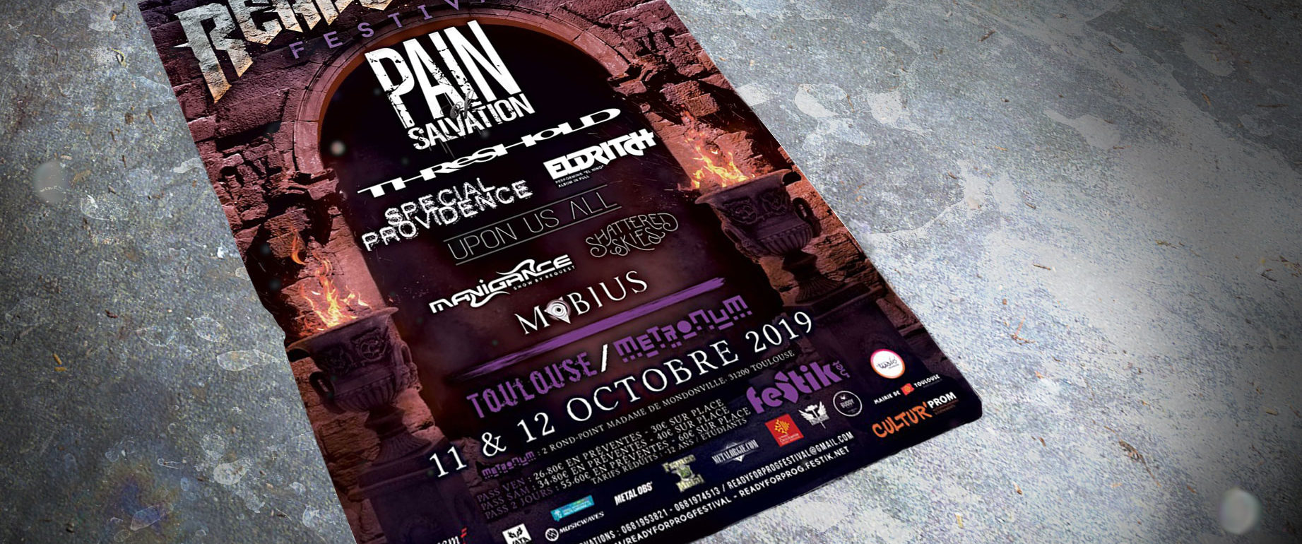artwork illustration de la cover du festival ready for prog de progressif au metronum de toulouse fait par le chromatorium