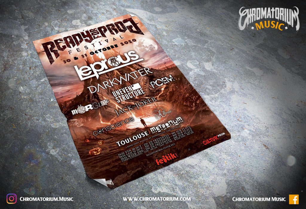 artwork-album-metal-progressif-ready-for-prog-festival-affiche-chromatorium-music-graphiste-design artwork illustration de la cover du festival ready for prog de progressif au metronum de toulouse fait par le chromatorium 2020