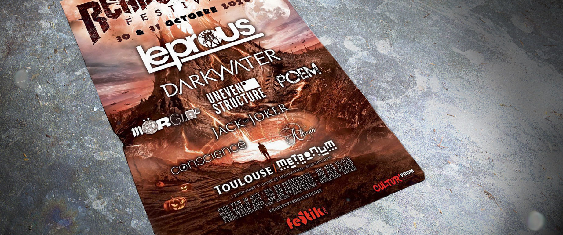 artwork illustration de la cover du festival ready for prog de progressif au metronum de toulouse fait par le chromatorium 2020