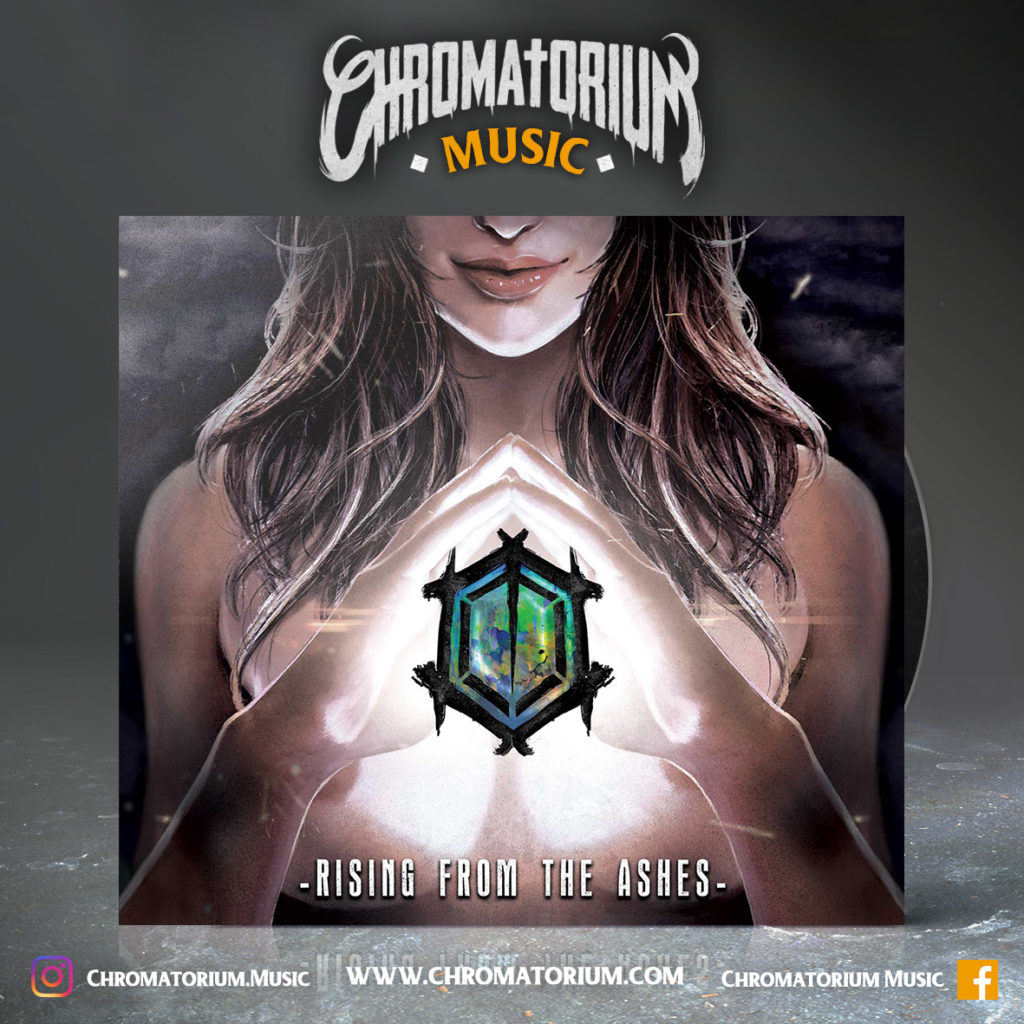 artwork-album-metal-core-opalized-rising-from-the-ashes-chromatorium-music-graphiste-design artwork illustration de la cover du groupe de metal core opalized pour l'album rising from the ashes fait par le chromatorium