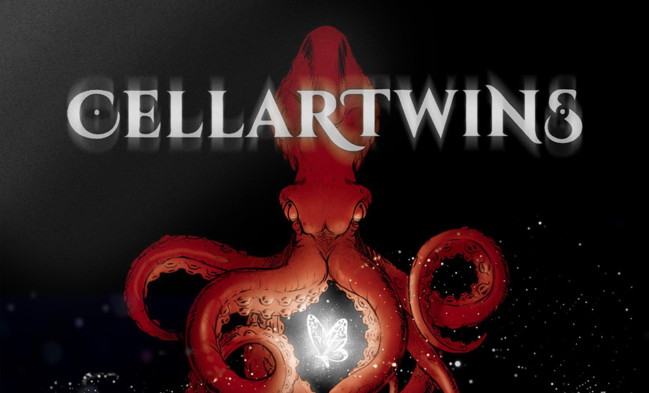 artwork-album-metal-rock-cellartwins-duality-chromatorium-music-graphiste-design artwork illustration de la cover du groupe de rock metal cellartwins pour l'album duality fait par le chromatorium