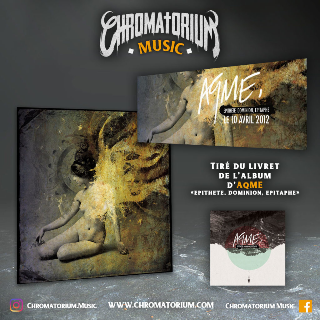 artwork-album-livret-aqme-metal-alternatif-rock-epithete-dominion-epitaphe-chromatorium-music-graphiste-design artwork illustration du livret du groupe de rock metal alternatif aqme pour l'album epithete dominion epitaphe fait par le chromatorium