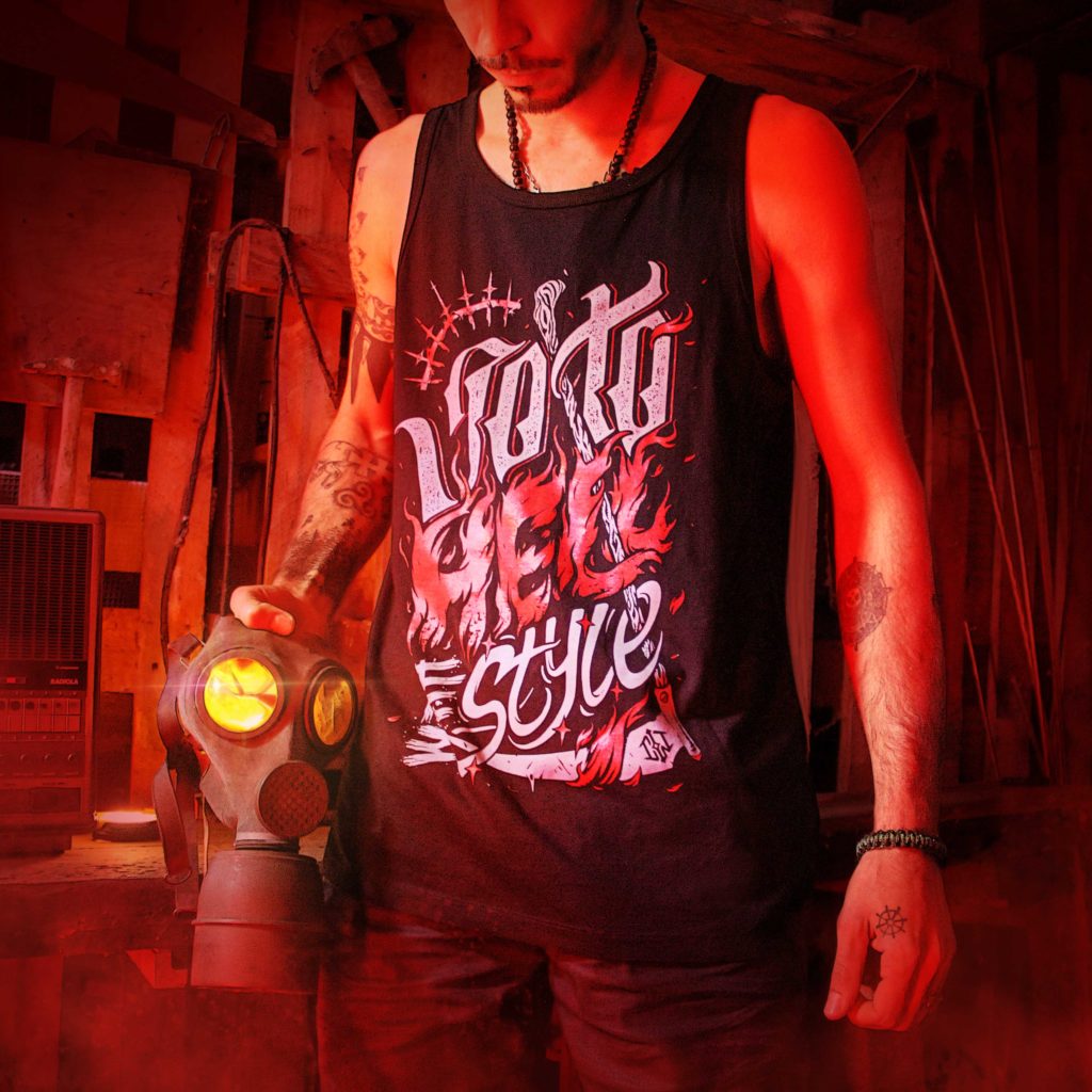 visuel-go-to-hell-with-style-chromatorium-wear-metal-tank-top Visuel du débardeur tank top go to hell with style du chromatorium wear, metal