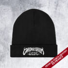 bonnet coton bio noir brodé chromatorium wear